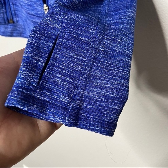 Athleta full zip running jacket pockets Heathered  blue XS - Picture 6 of 11